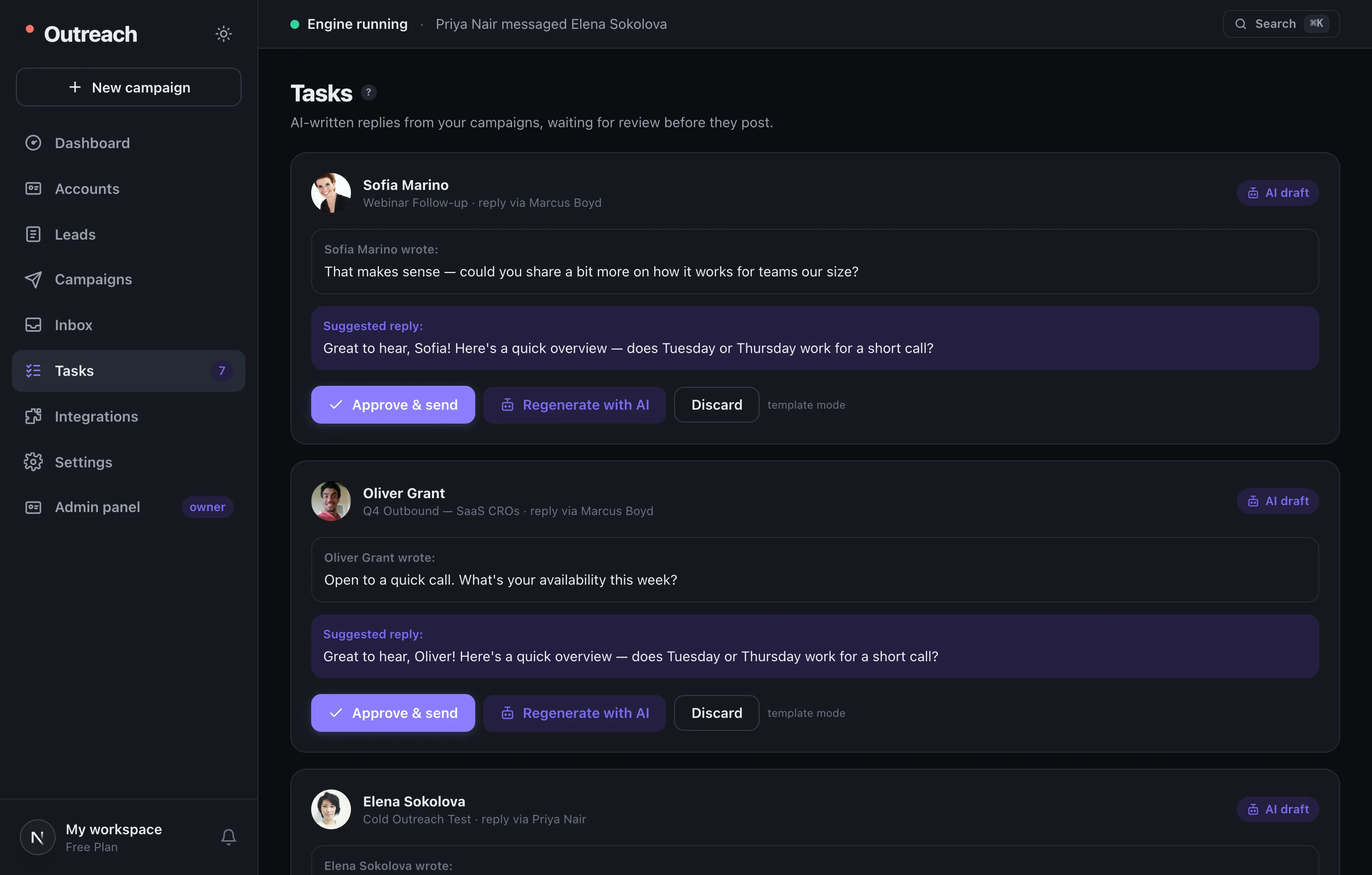TopClozer — Tasks