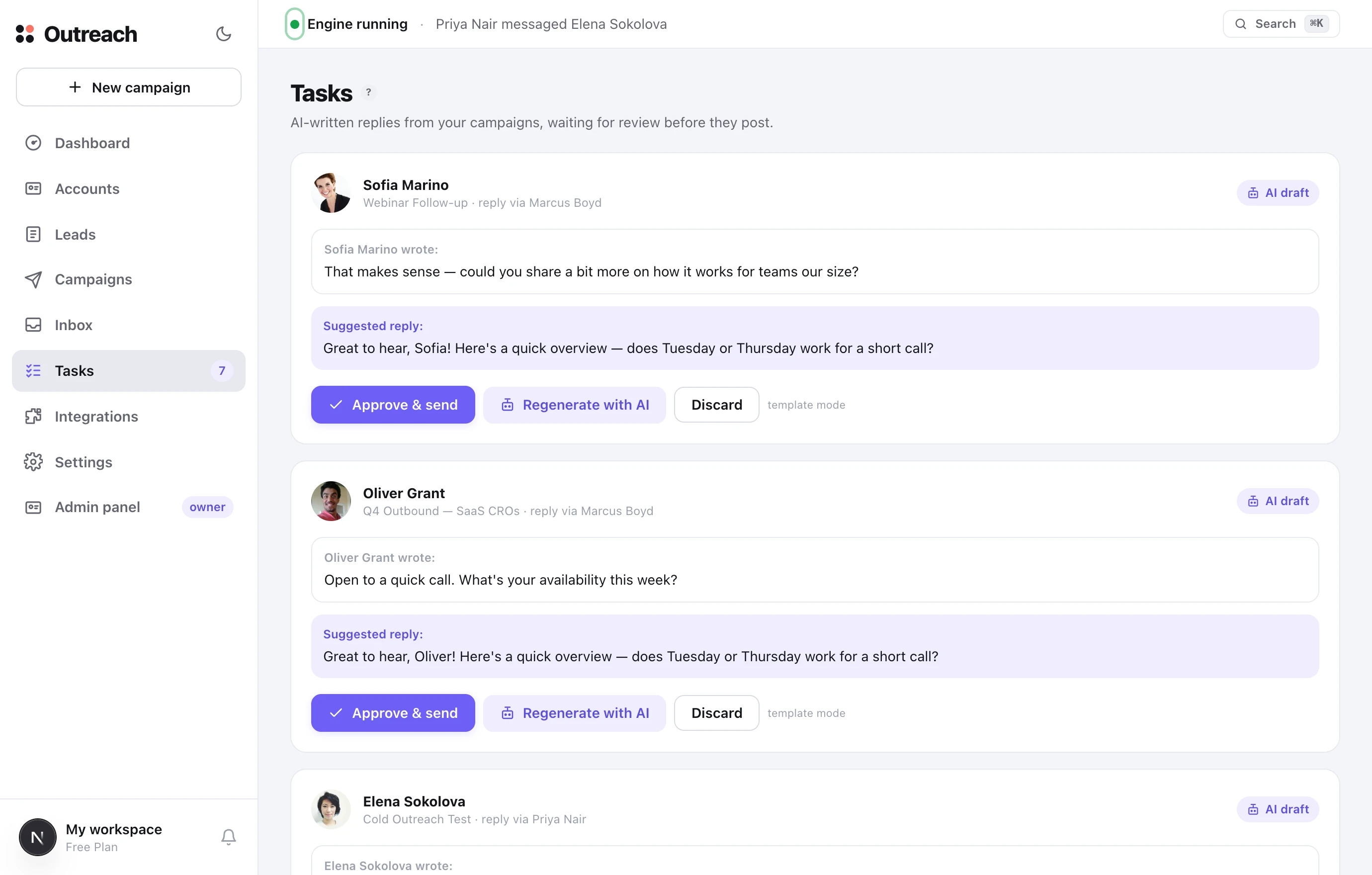 TopClozer — Tasks