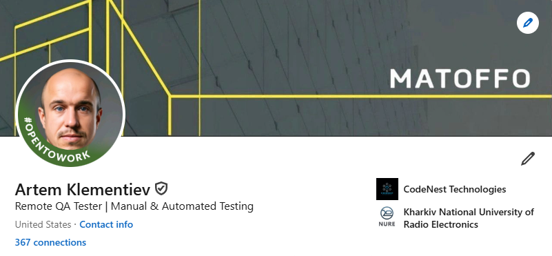 Managed LinkedIn account — Managed profile · US